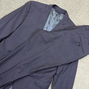 Brooks Brothers Regent Fit Suit 44R Tollegno 1900 Navy Blue Window Pane Wool